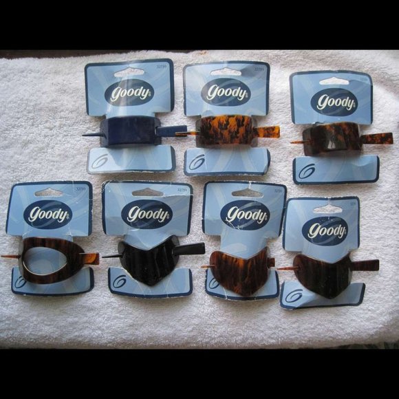 Goody 1999 Plastic Hair Barrette Stick Through Pin Heart Tortoiseshell Brown - Picture 7 of 7